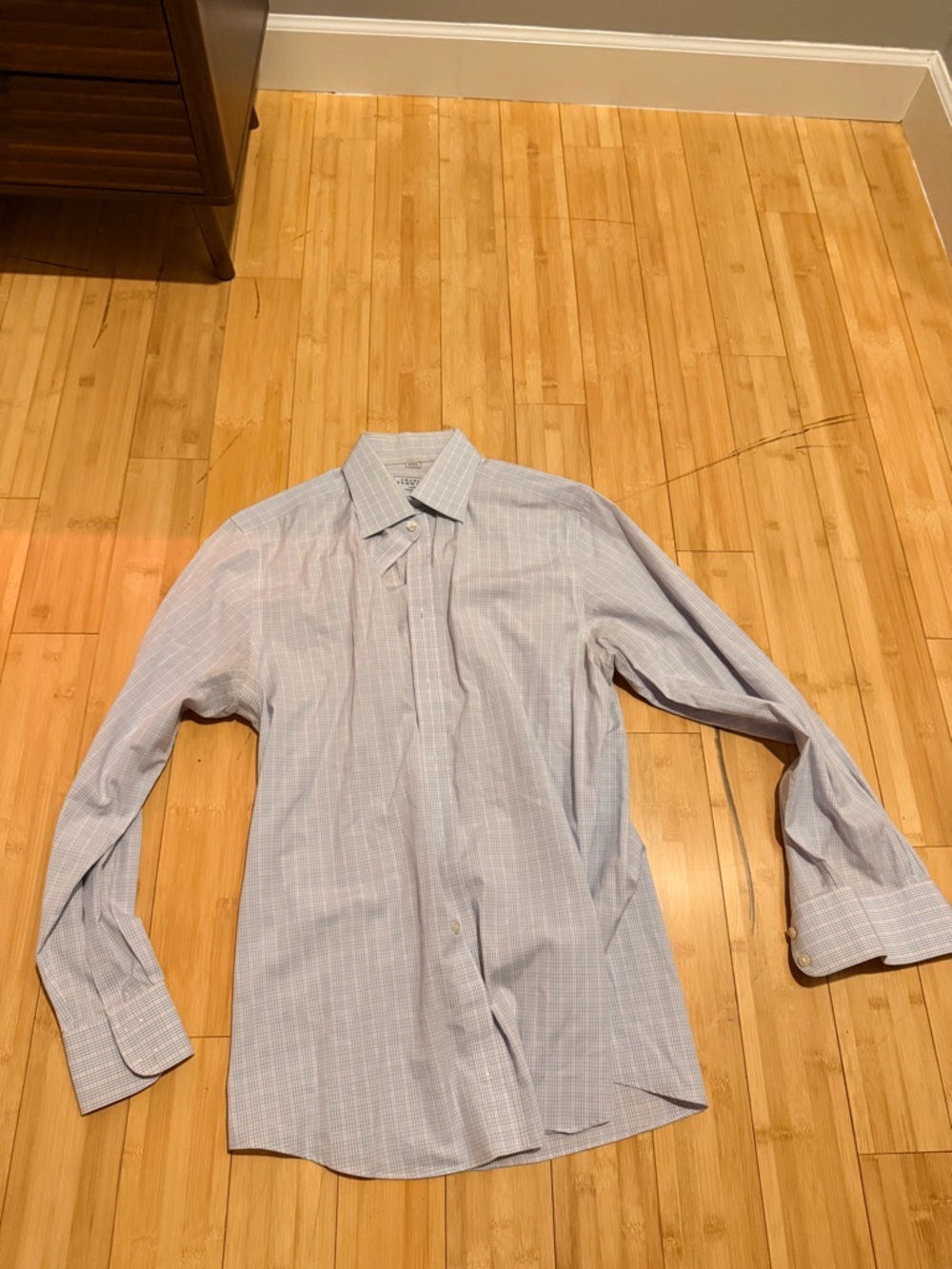 Charles Tyrwhitt Pale Blue Windowpane Dress Shirt